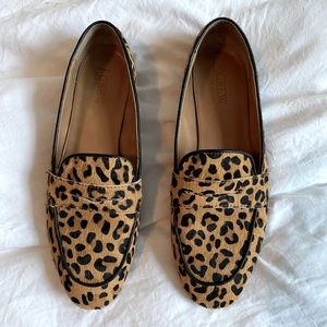 J Crew Leopard Loafers